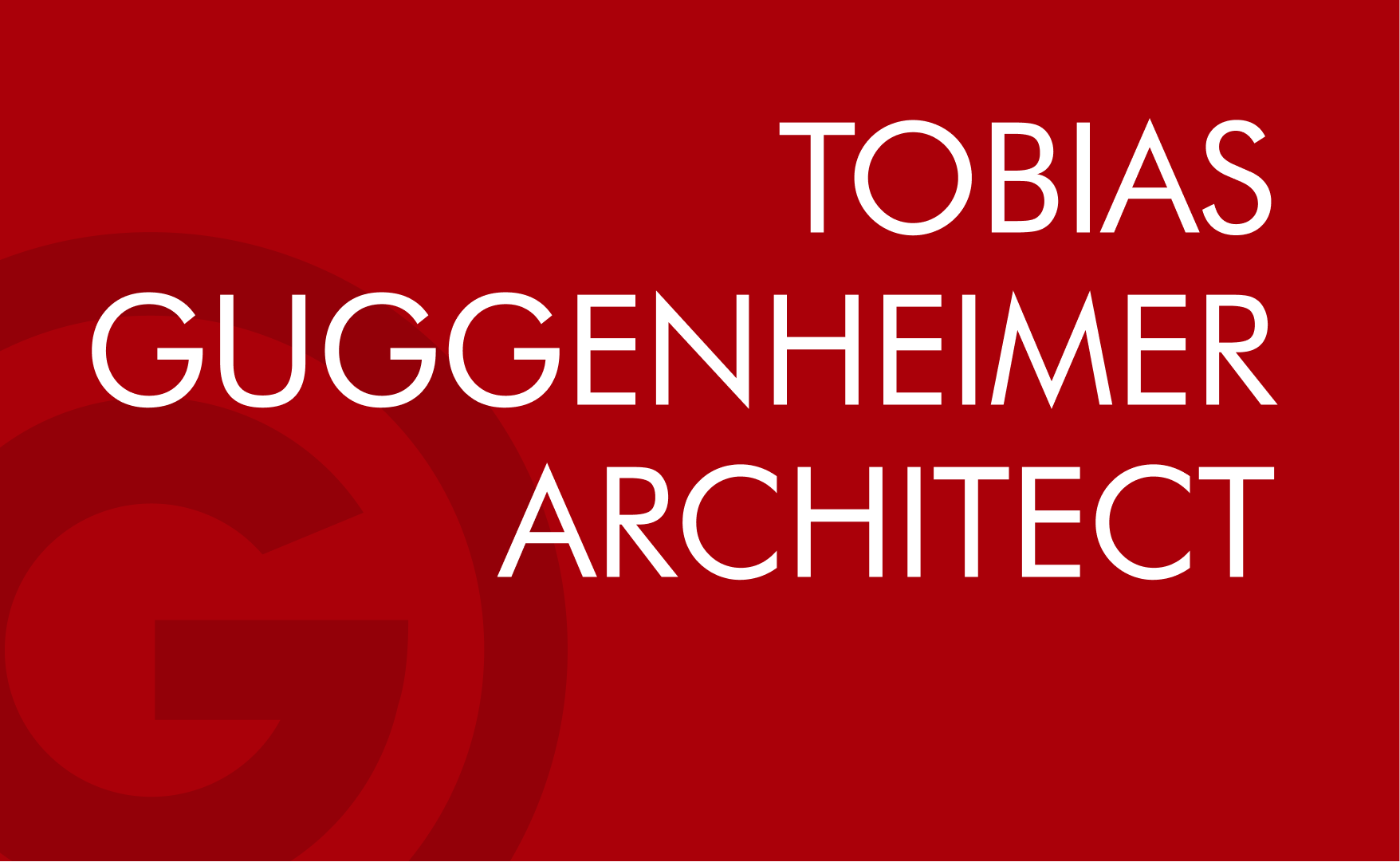 Tobias Guggenheimer, Architect Logo